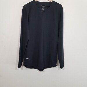 BYLT Premium Basics Lux Long Sleeve Tee Shirt Black Stretch Size L